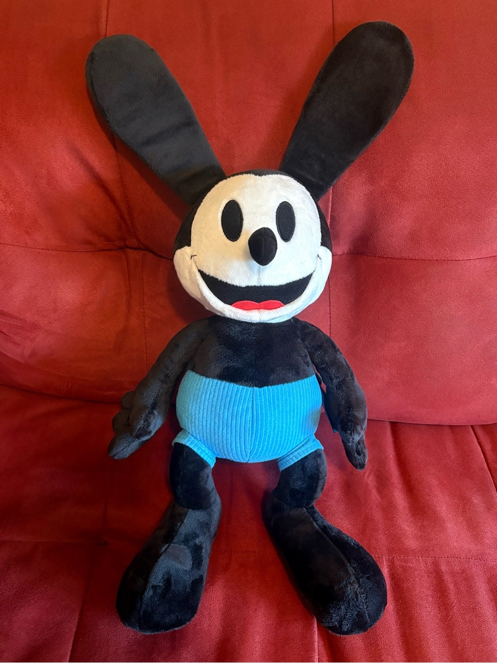 Disney Oswald The Lucky Rabbit Plush 17” Retro Stuffed Soft Toy Blue Shorts NWT